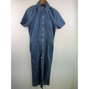 Levi's Women Standard Fit Short Sleeve Heritage Denim Jumpsuit Blue XS NWT